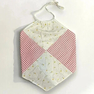 NWT PATCHWORK COTTAGECORE GINGHAM  BANDANA STYLE TOP S